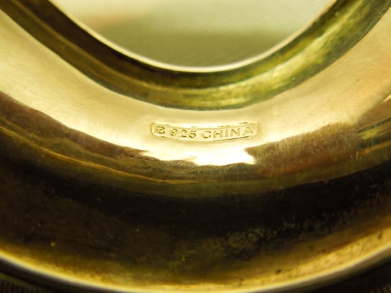 Solid Sterling Silver 925 Stackable Thick Cuff Br… - image 6