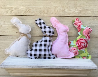 Farmhouse MINI 5 Chenille Stuffed Fabric Bunny Bowl - Etsy