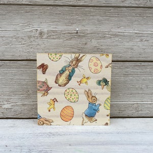 Rustic Farmhouse Easter Wood Block/Spring Wood sign/Easter Decor Wood block Sign/Easter Decor