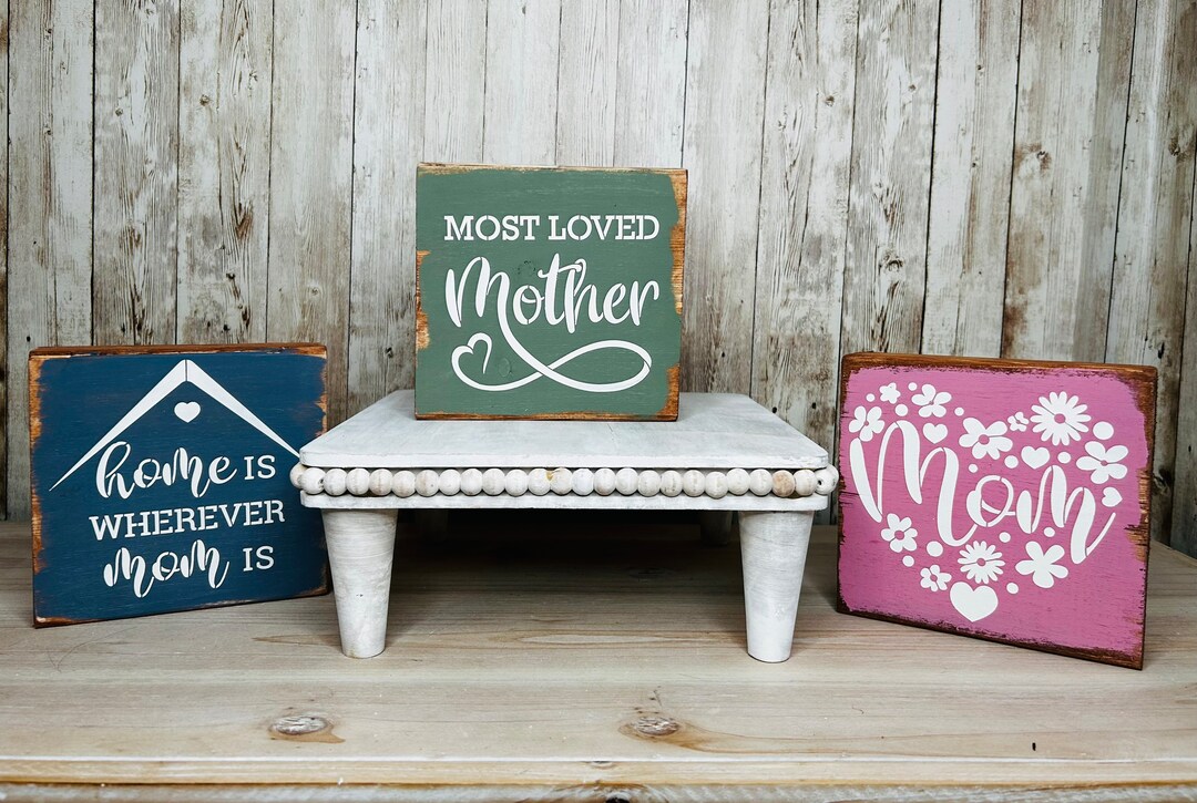 Mom In Sign Handmade Mother Wood Sign, Farmhouse Mom Decor - Etsy