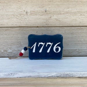 1776 4Th of July Tier Tray Wood Sign/Patriotic Decor/Tier Tray Decor/4th of July Decor