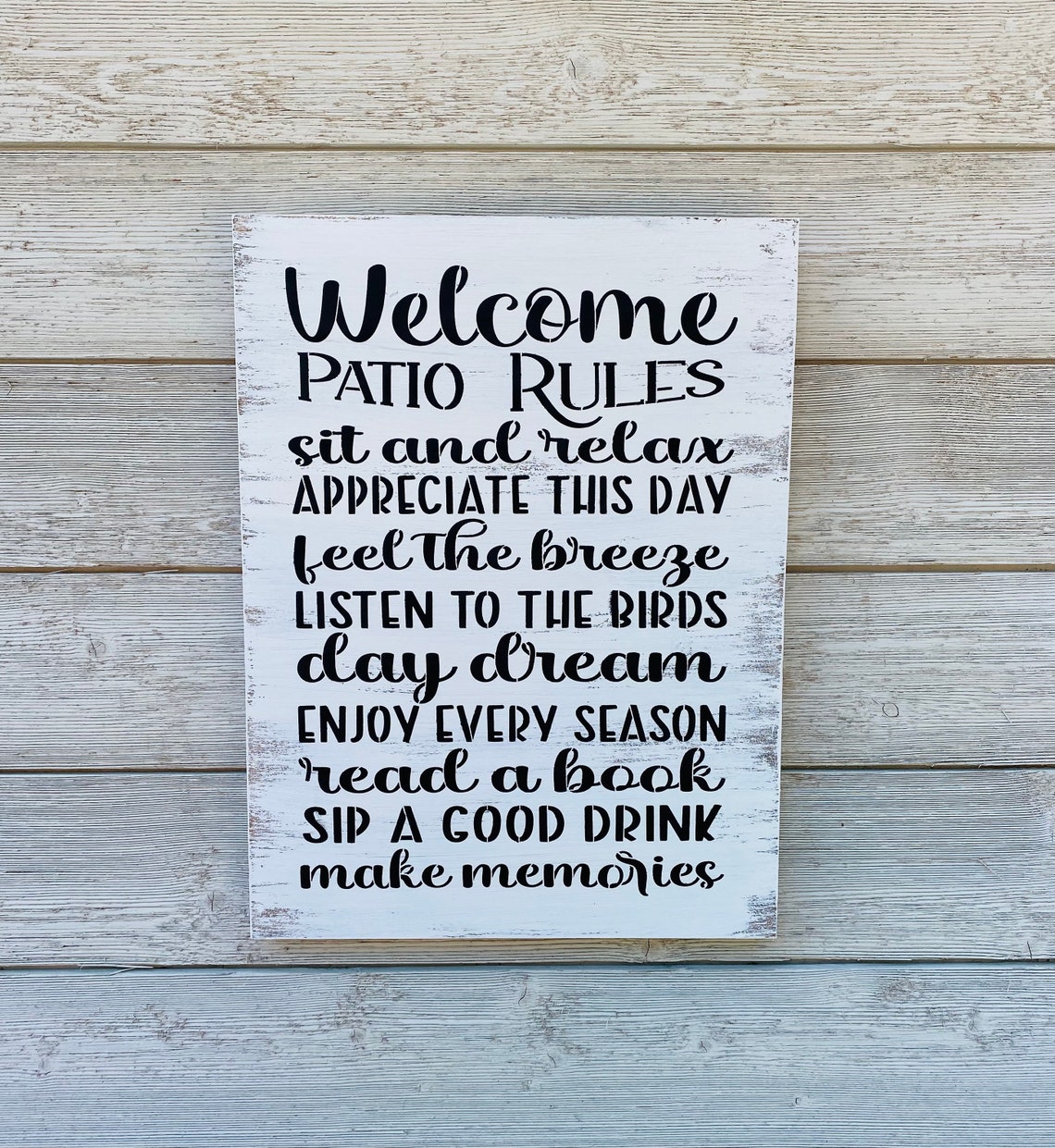 Patio Rule Sign/patio Wood Sign/patio Decor Sign/decor Etsy