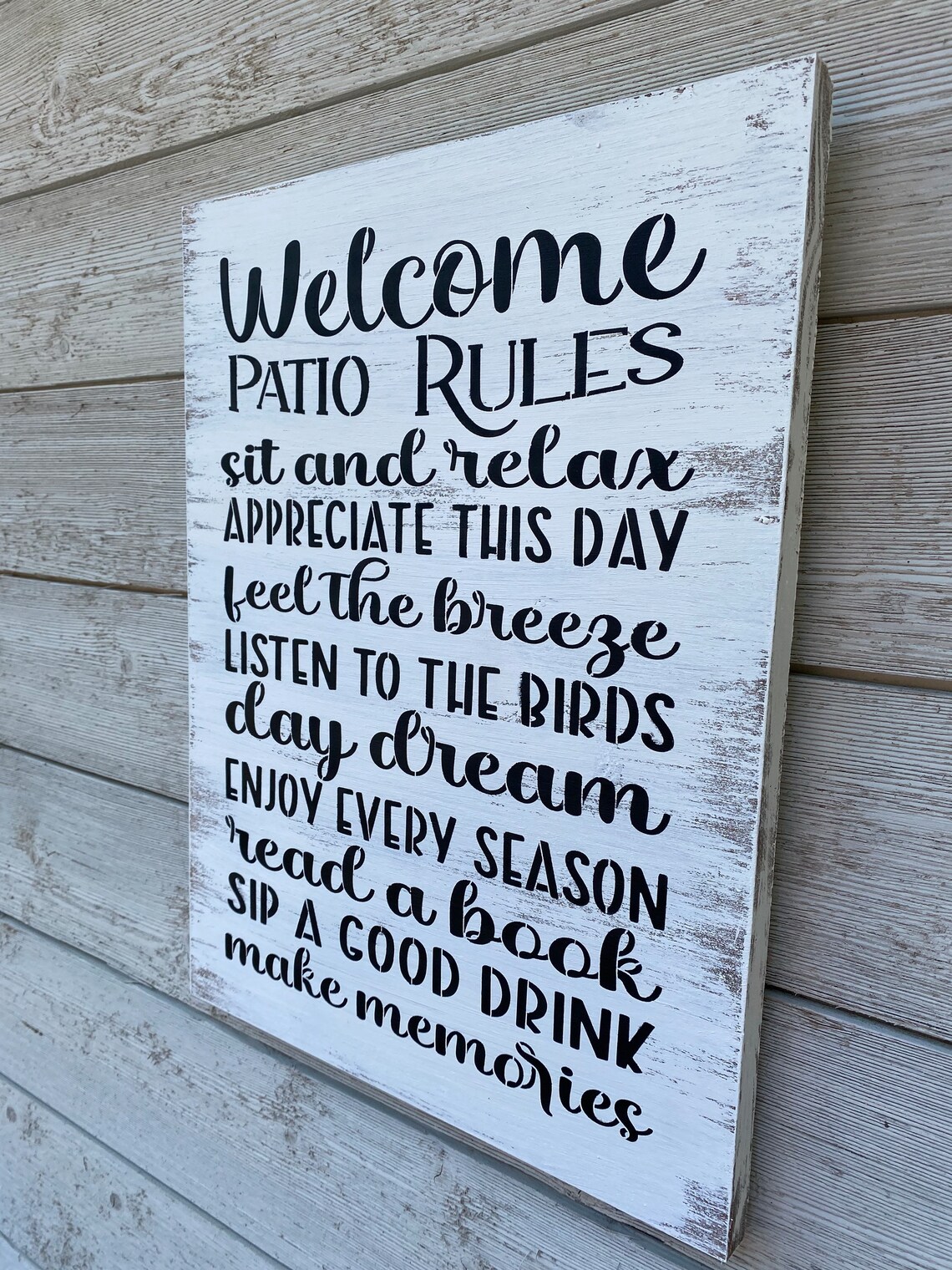 Patio Rule Sign/patio Wood Sign/patio Decor Sign/decor Etsy