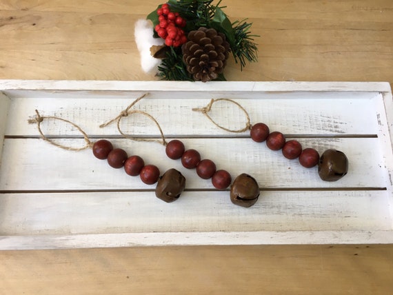 Rustikale Holzornamente – 3er-Set Mit Hunden In Weihnachtsmützen, Perfekt Für Den Baum