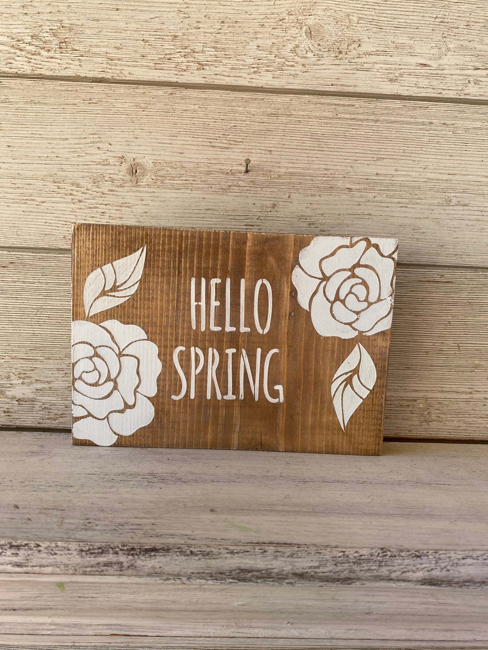 Hello Spring Rustic Hello Spring Rustic Spring Sign/spring Decor Sign/hello Spring/spring ...