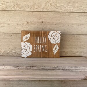 Hello Spring Rustic Spring Sign/Spring Decor Sign/Hello Spring/Spring Sign