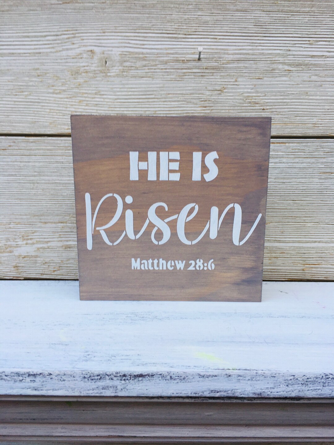 He Ix Risen Sign He is Risen Wood Block Sign, Easter Decor - Etsy