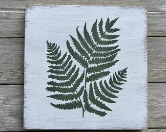 Fern Painting /Fern Wall Sign/Farmhouse Wall Art/Fern Wall Art