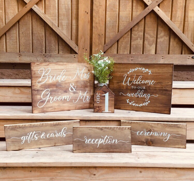 Wedding Sign Set/Wedding Table Top Decor/Wedding Decor/Wedding Etsy