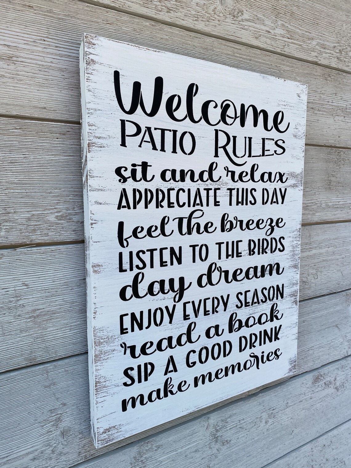 Patio Rule Sign/patio Wood Sign/patio Decor Sign/decor Etsy
