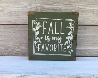 Hello Autumn Wood Sign, Fall Home Decor, 6x6