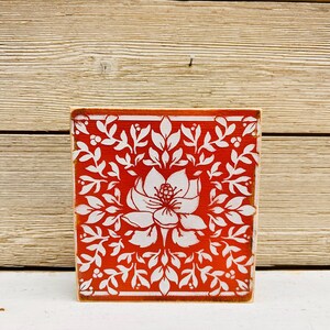 FlowerTile Wood Sign/Flower Decor/Spring  Decor