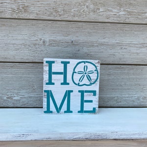 Home Sand Dollar Coastal Wood Sign/Coastal Decor/nautical decor/summer decor/Beach house decor