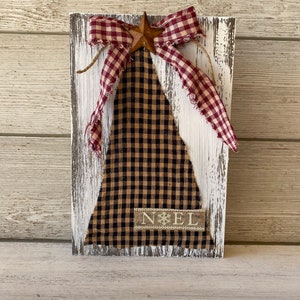 Primitive Farmhouse Christmas Tree Wood Sign/Primitive Decor/Christmas Decor