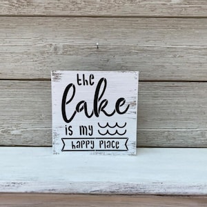 Lake House Wood block Sign/lake House Decor/Lake House Decor Sign