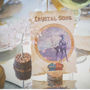 Table Sign Crystal Song | Neutral | World of Warcraft-Inspired Wedding Theme