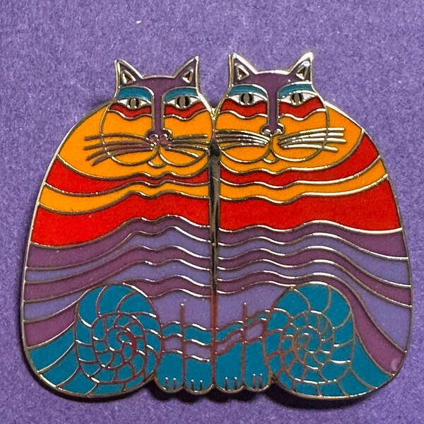 Laurel Burch "Rainbow Cats" Pin