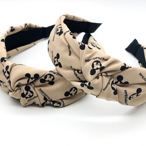 Beige knotted headbands for women, Black knotted headbands,  Headbands for women, wide headband, fashion headband