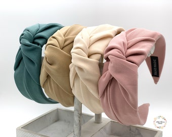 Soft solid color headband for women, Soft knotted headbands, Soft fabric headbands,Headbands for women, hair ties, hair scrunchies