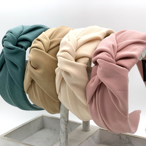 Soft Solid Color Headband for Women Soft Knotted Headbands Etsy