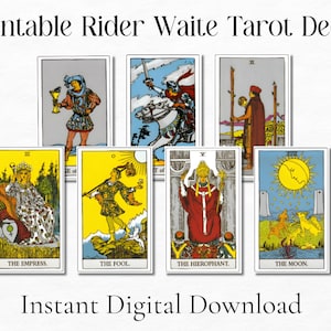 Mazzo di tarocchi stampabile - Mazzo di tarocchi - Download digitale dei tarocchi - Carte dei tarocchi da stampare