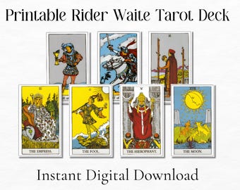 Tarot deck printable - Tarot deck - Tarot digital download - Tarot cards to print