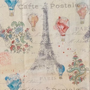 Lighthearted in Paris France Eiffel Tower Hot Air Balloon Fitted Cotton 2 layer face mask w/opt 3 layer w/nose wire washable free ship track