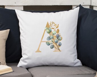 Monogram pillow case | Etsy Initial pillow case | Etsy
