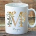 Personalized Initial Mug, Floral Monogram Mug, Initial Mug, Custom Coffee Mug, Bridesmaid mug Gifts, Floral Mug, Coffee mug, Birthday gift