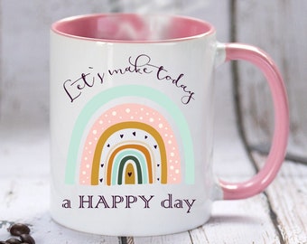 Taza de café arcoíris: regalo personalizado para el día de San Valentín