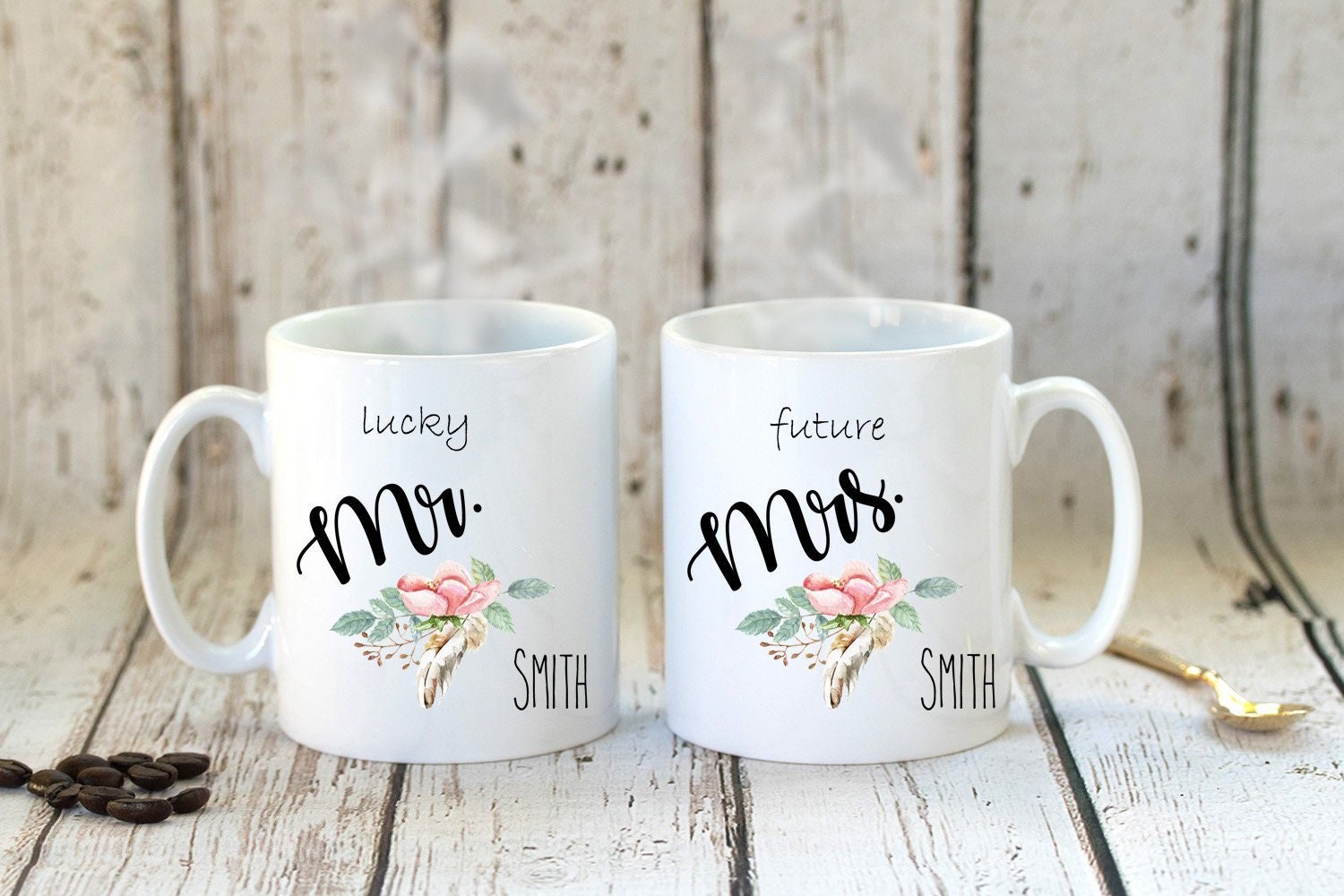 Mr & Mrs Wedding Mugs, Personalized Wedding Gifts, Bride and Groom Coffee  Mug, Wedding Mug Set of Two, Anniversary Gifts Custom Wedding Gift 