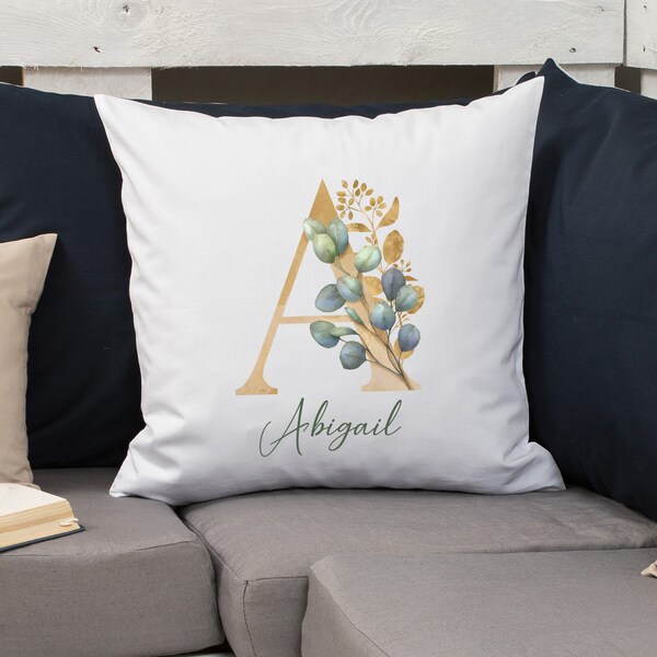 Monogram Pillow Case Etsy