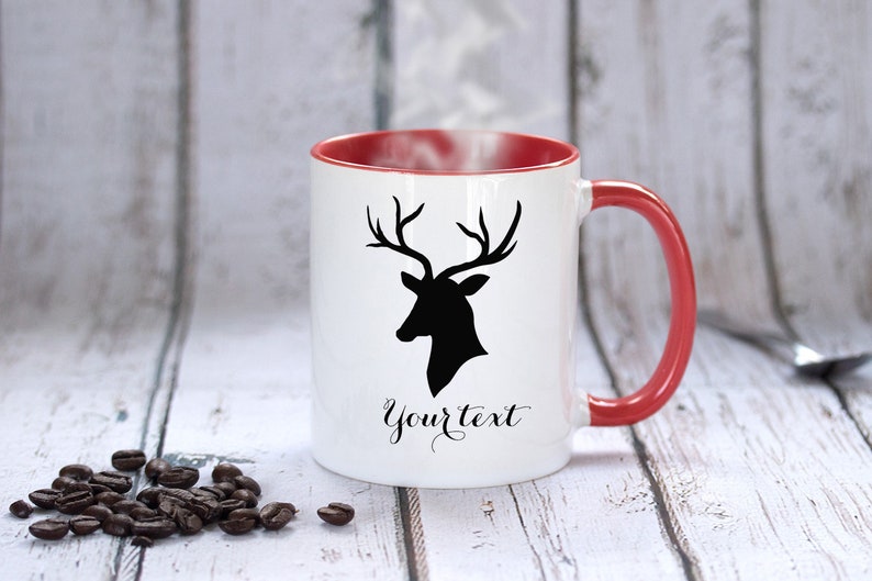 Personalized Deer Mug Dad Mug Deer Coffee Mug Deer Lovers Etsy