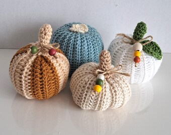 Citrouilles au crochet : décoration de ferme d'automne