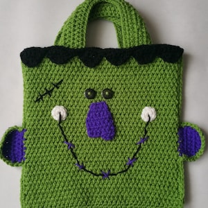 Handmade Crochet Halloween Bag, Trick-or-Treat Tote