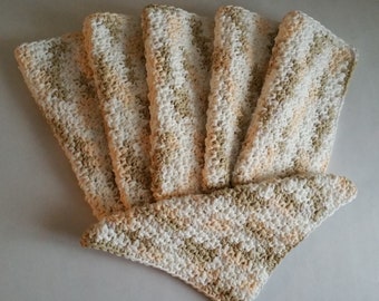 Juego de paños de cocina de algodón de crochet: Paños de cocina de punto multicolor