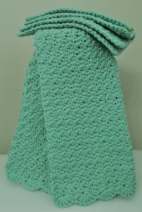 Handmade Crochet Kitchen Towels Eco Friendly Cleaning Cloths Reusable Dish  Cloths Green Kitchen Accessories Crochet Hand Towel Set 