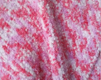 Handmade Baby Blanket - Pink Knit Blanket - Gift for Baby - Baby Shower Gift - Stroller/Car Seat Blanket