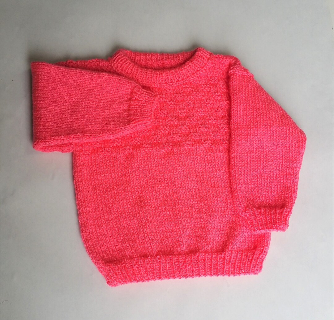 Toddler Top Baby Girl Pink Jumper Pink Toddler Sweater Child's Knit