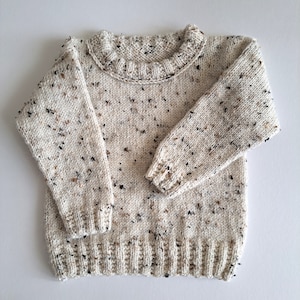 Hand Knit Kids Sweater - Pullover for Toddlers - Handmade Children Alpaca Yarn Jumper - Unisex