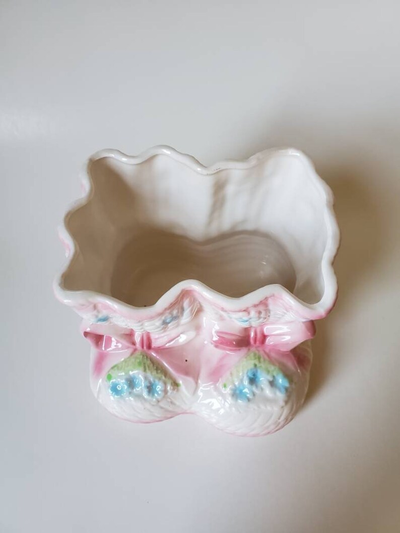 Adorable Vintage Baby Booties Planter
