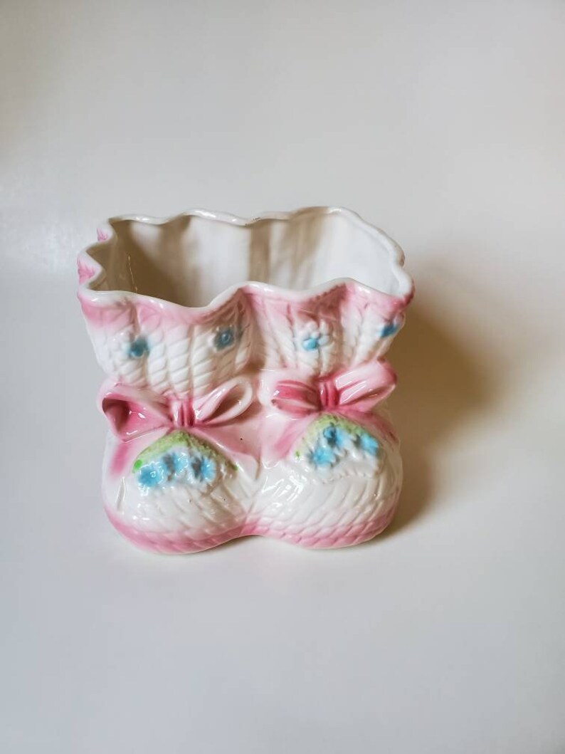 Adorable Vintage Baby Booties Planter