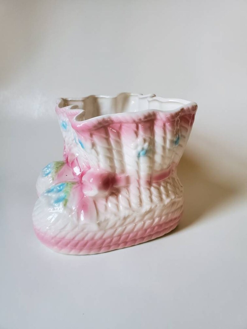 Adorable Vintage Baby Booties Planter