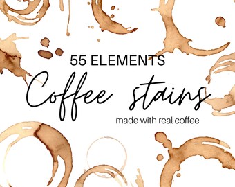 Download Coffee Stain Clipart With Photos Etsy