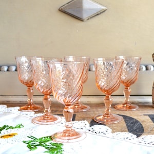 Luminarc Rosaline Likeurglazen - Set van 6 French Pink Swirl Aperitiefglazen