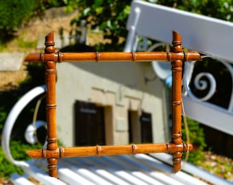 Französischer Faux-Bambus-Spiegel, Mercury-Spiegel im französischen Stil, Wohndekoration, Geschenk zur Wohnungseinrichtung, Art-Deco-Stil