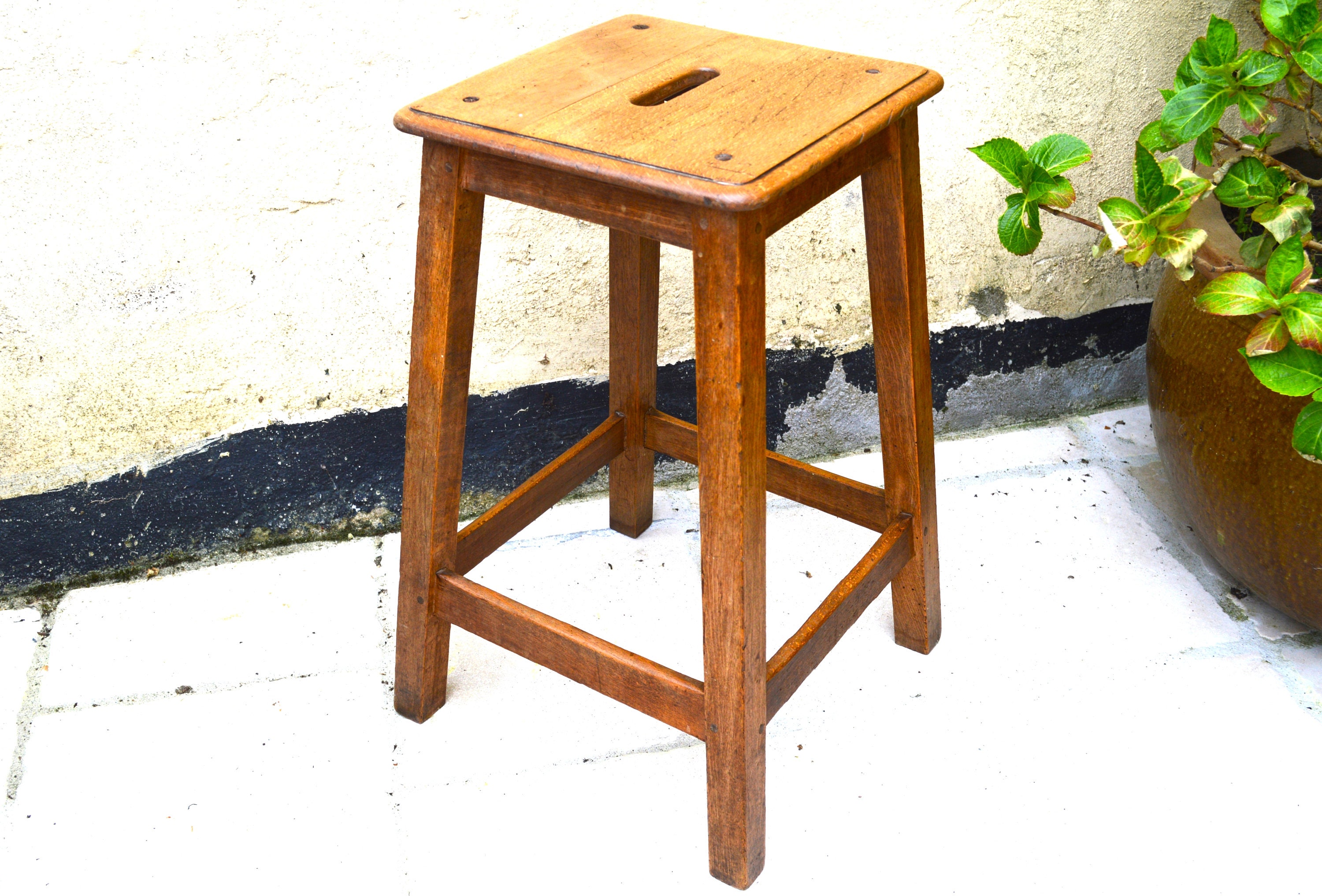 tabouret En bois Vintage,