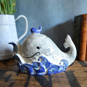 Vintage Price Kensington Whale Teapot: English Pottery, Seaside Decor