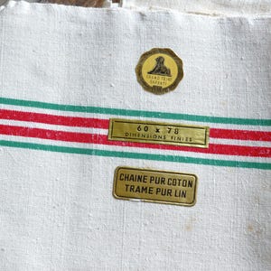 French linen tea towels, Large torchon, Vintage unused stock, French bistro, Farmhouse kitchen, French linen fabric