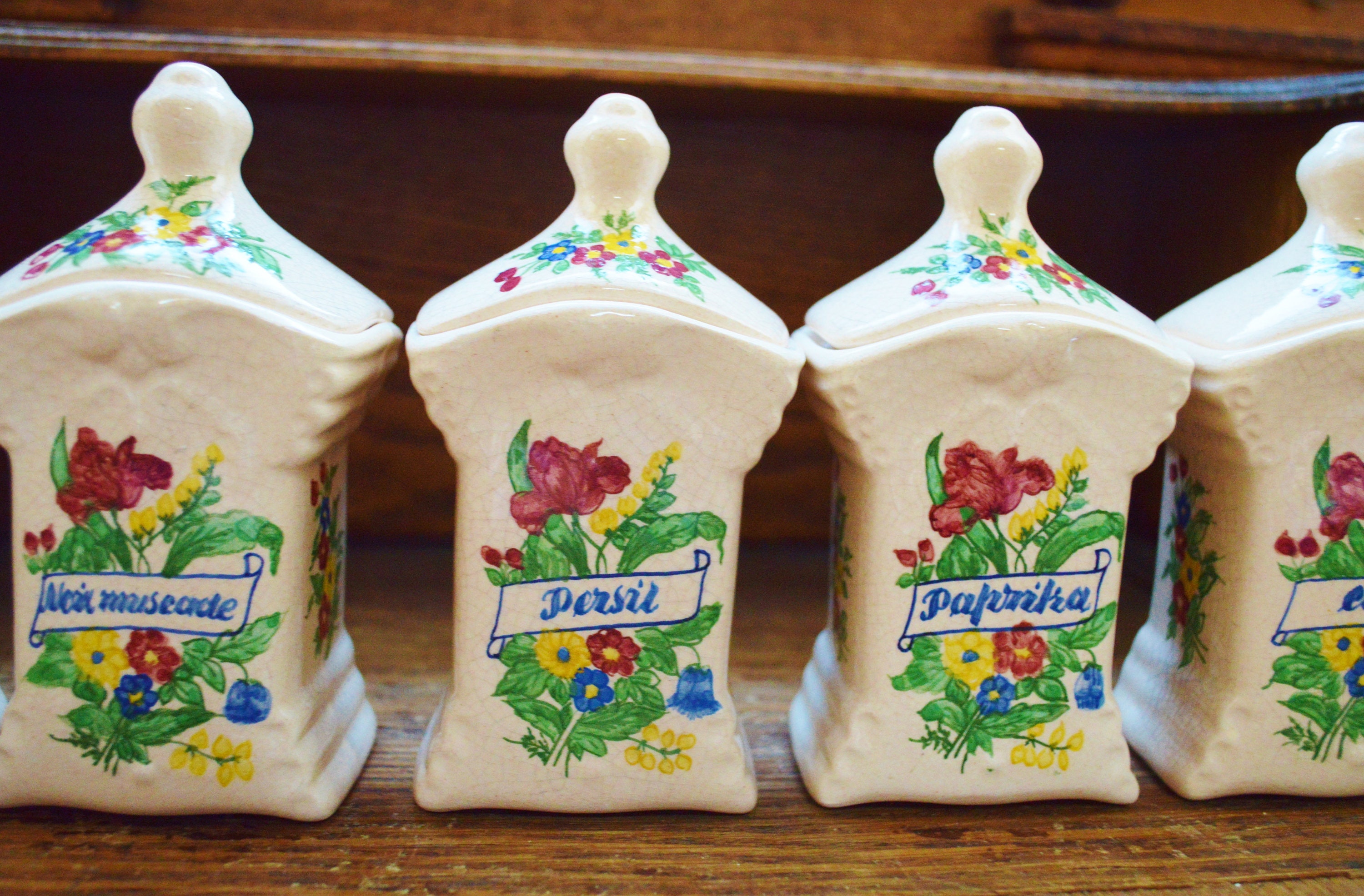 Tarros de especias de gres vintage botes de hierbas y | Etsy